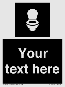 Custom information: black panel wc toilet